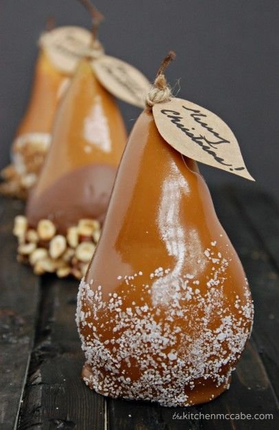 Caramel Dipped Pears