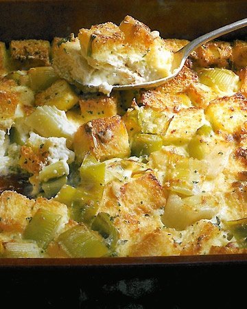 Leek Bread Pudding