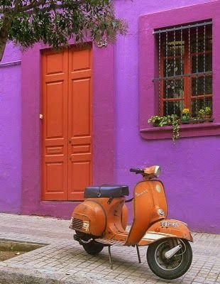 Orange Vespa