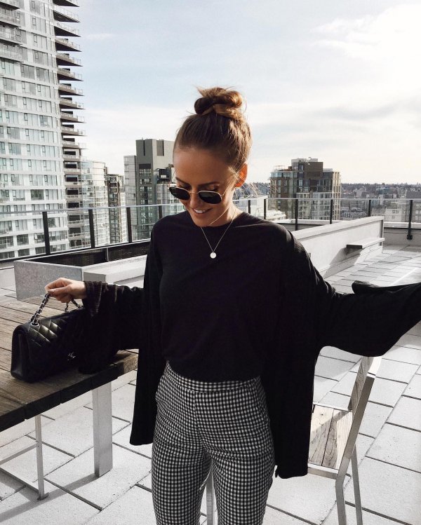 black, clothing, human positions, sitting, design,