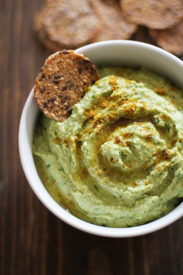 Roasted Garlic Kale Hummus