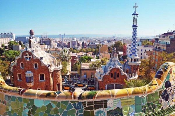 Park Güell, town, residential area, amusement park, city,