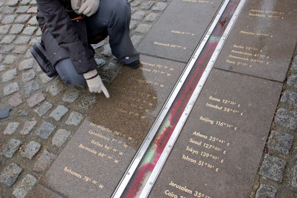 Stand on the Prime Meridian, London, United Kingdom