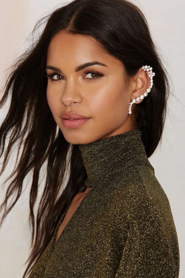 Nasty Gal ~ Swirl Gone Wild Pavé Ear Cuff