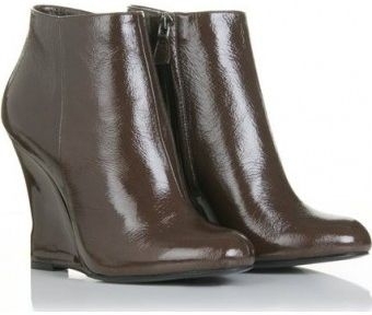 Lanvin Patent Wedge Bootie