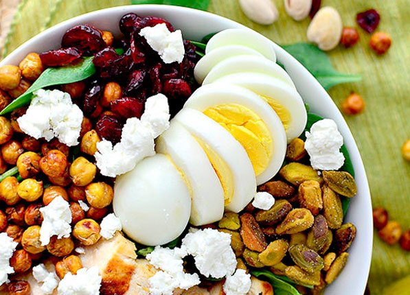 Chicken Power Bowls with Crispy Baked Garbanzo Beans