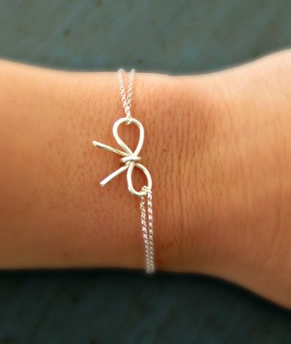 Sterling Silver Bow Bracelet