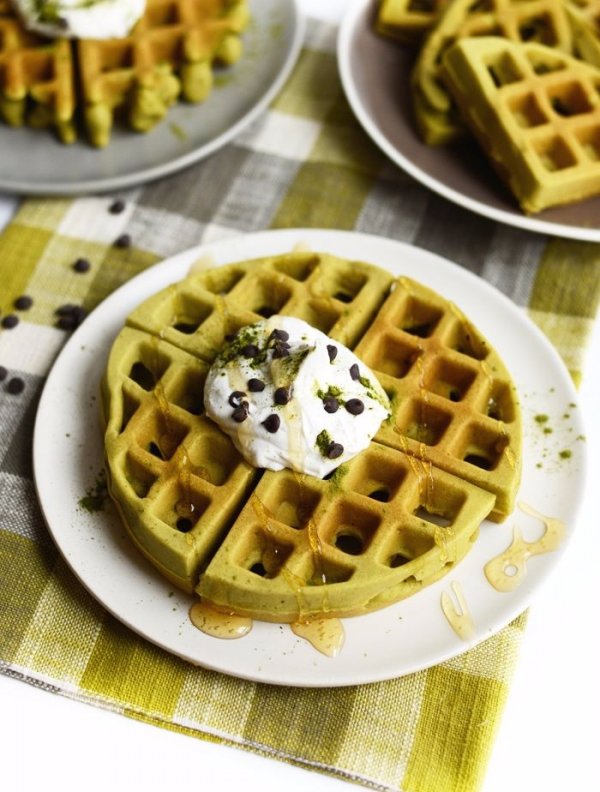 Matcha Green Tea Waffles