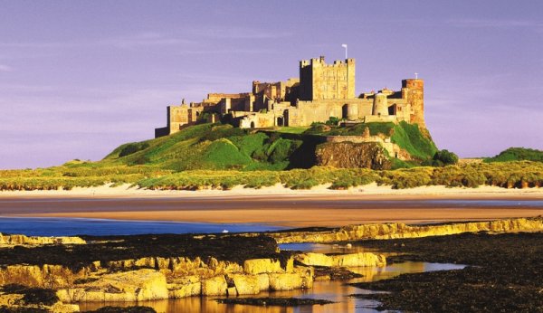 Bamburgh Beach and Village, Northumberland