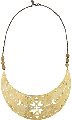 Pamela Love Navajo Inspired Cutout Brass Necklace