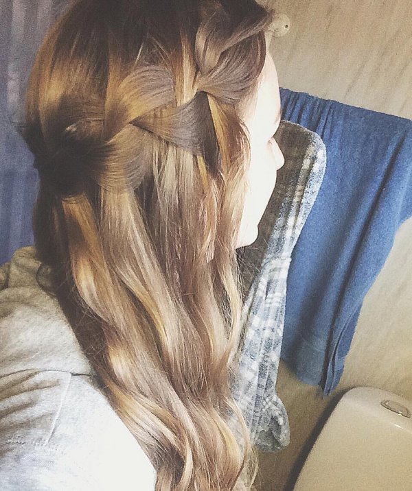 Her Waterfall Braid