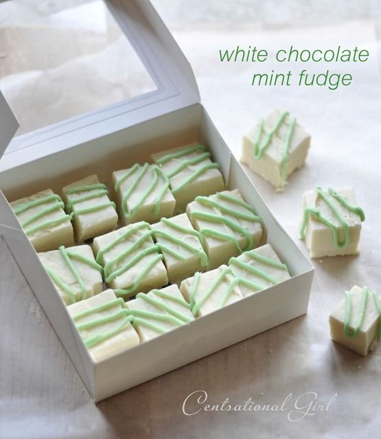 White Chocolate Mint Fudge