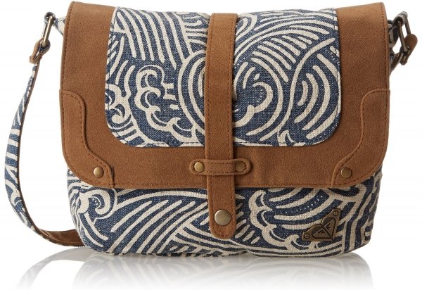 Roxy Island Breeze Flax Shoulder Bag in Dark Denim