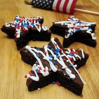 4th of July Brownies. Bake a Large Tray of Brownies with Frosting