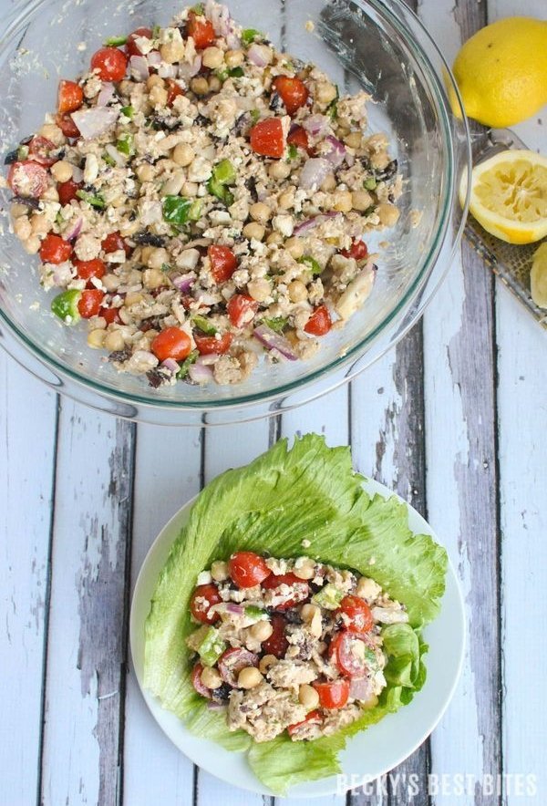 Mediterranean Tuna Lettuce Wraps