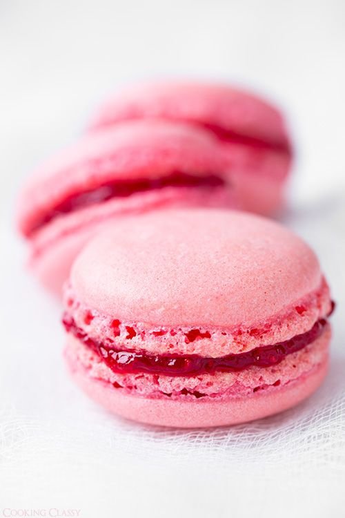 Raspberry Coconut Macarons