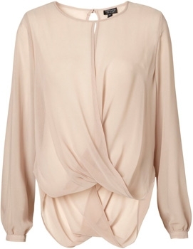 Topshop Drape Front Blouse