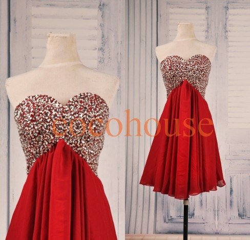 Wine Red Beaded Dress