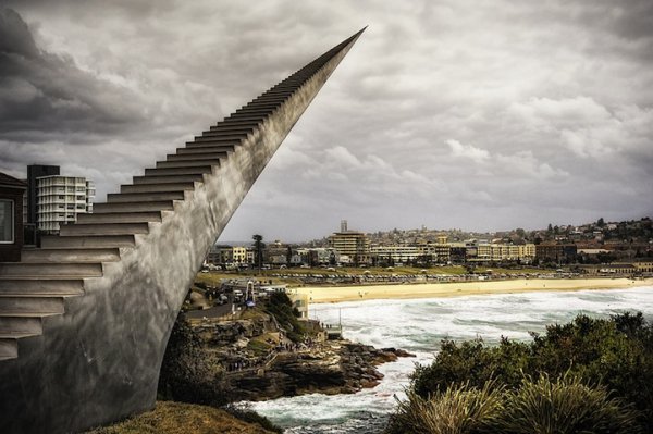 landmark, structure, cloud, bridge, river,