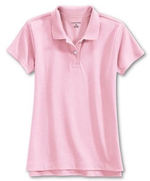 Lands’ End Short Sleeve Feminine Fit Interlock Polo Shirt