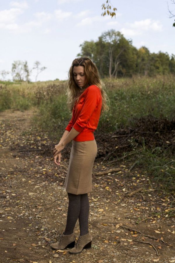 Pencil Skirt and Cardigan