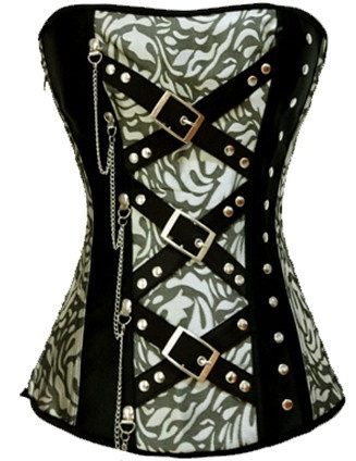 Black and Grey Chains Corset