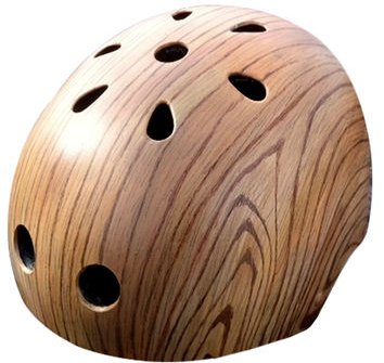 Woodgrain Painted Bike Helmet