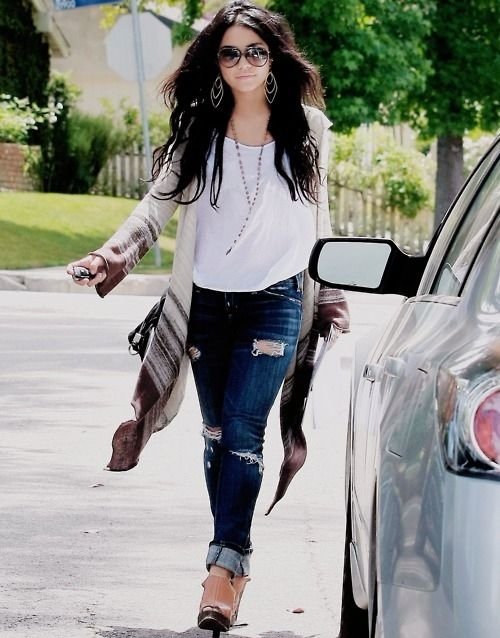 Comfy Cardigan and Ripped Jeans