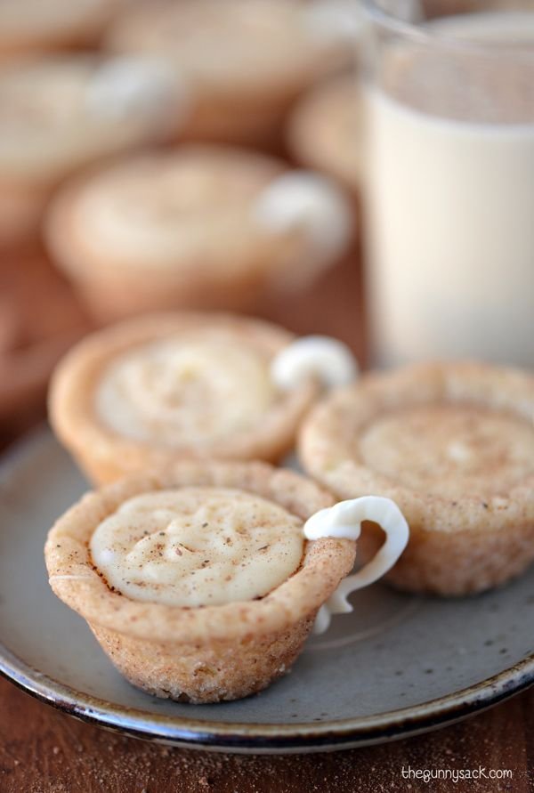 Eggnog Cookie Cups