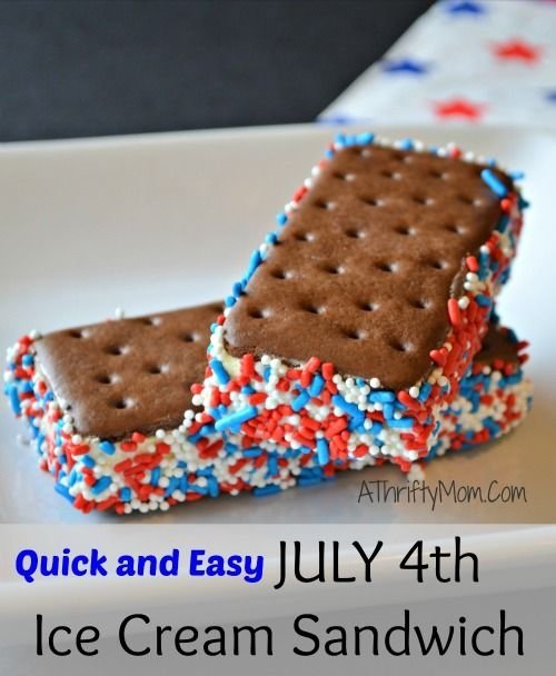 4th of July Ice Cream Sandwich