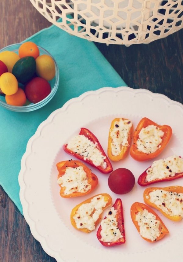 Feta Stuffed Bell Pepper