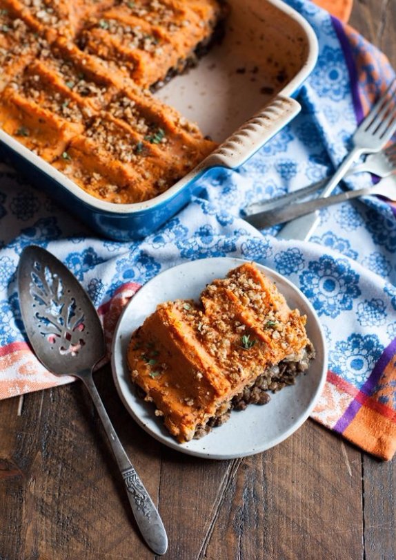 Vegan Sweet Potato and Lentil Shepherd's Pie