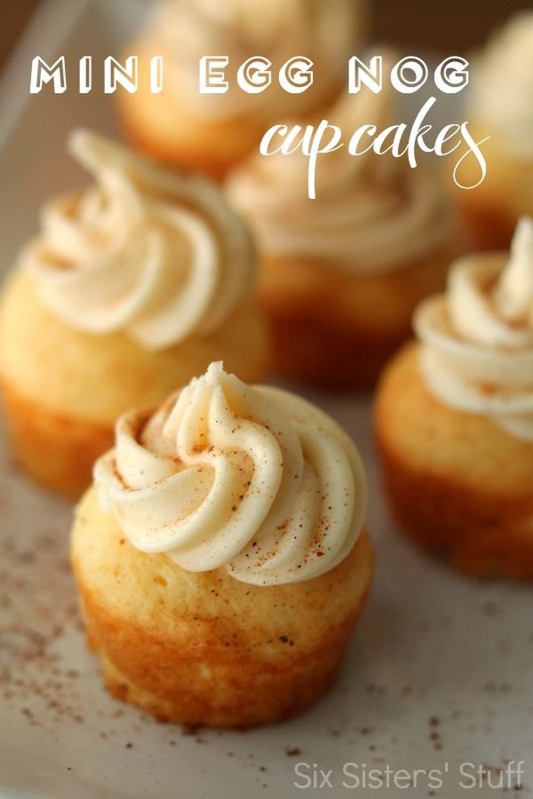 Mini Egg Nog Cupcakes