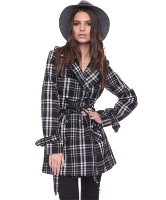 Plaid Woven Coat