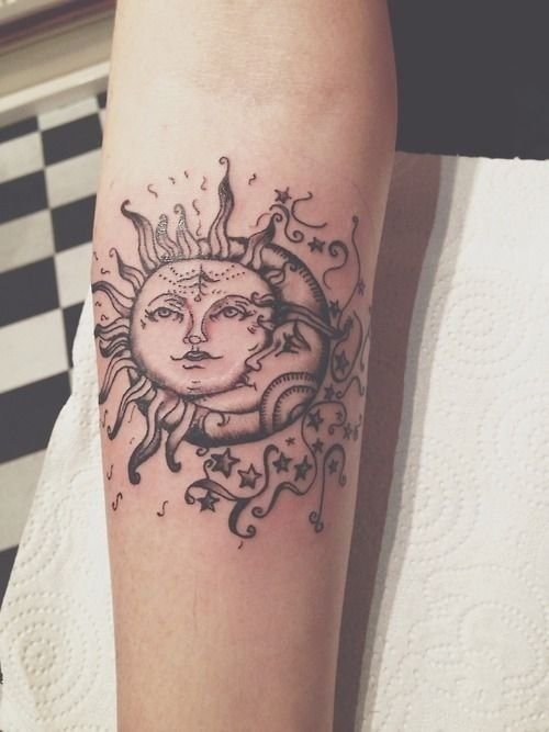 sun and moon henna designs