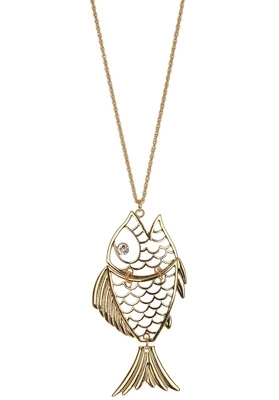 Topshop Cut out Fish Necklace