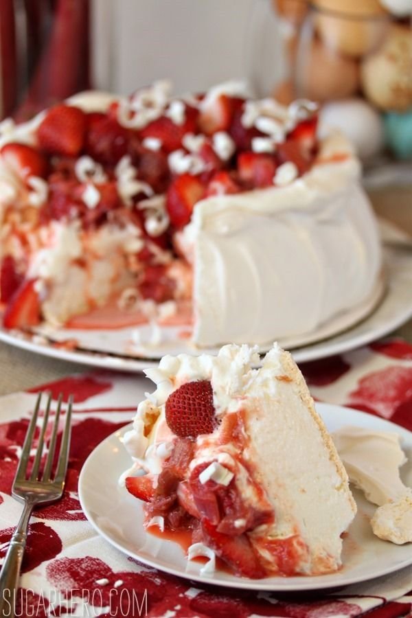 Strawberry Rhubarb Pavlova