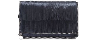 Falabella Fringe Fold over Clutch Bag