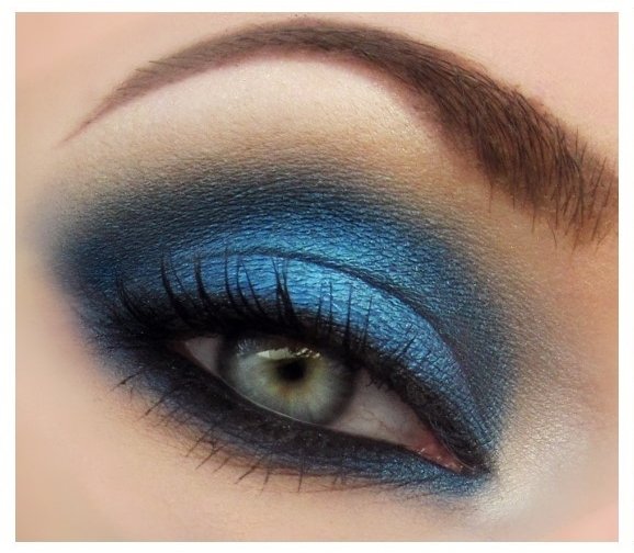 How to Create a Perfect Navy Blue Smoky Eye ... Makeup