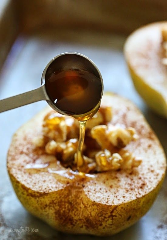 Baked Pears with Walnuts & Honey