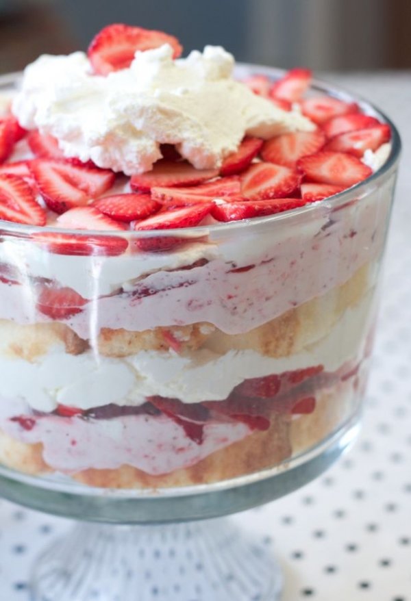 Strawberries and Cream Trifle