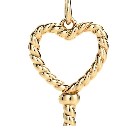 Tiffany Keys Twist Heart Key Pendant