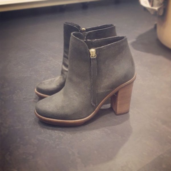Gray Ankle Booties
