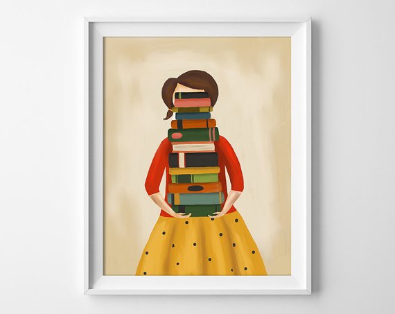 Book Lover Art Print