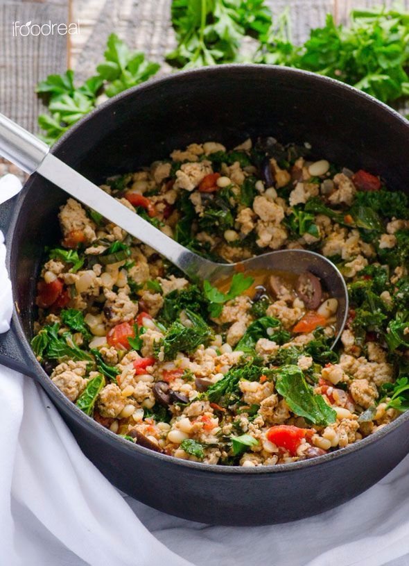 White Bean, Turkey and Kale Stew