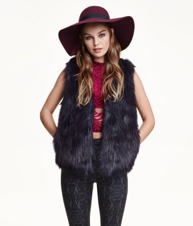 Violet Faux Fur Vest