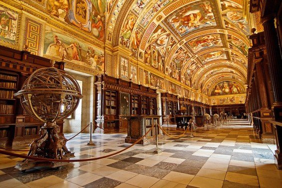 The Library of El Escorial, Spain