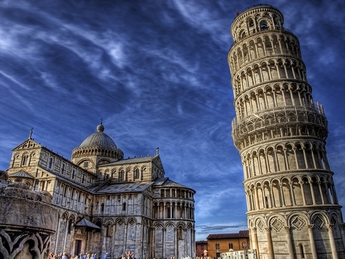 The Leaning Tower of Pisa in Italy