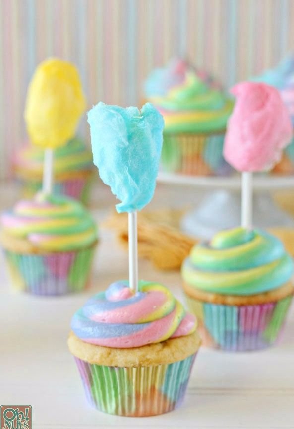 Cotton Candy Cupcakes