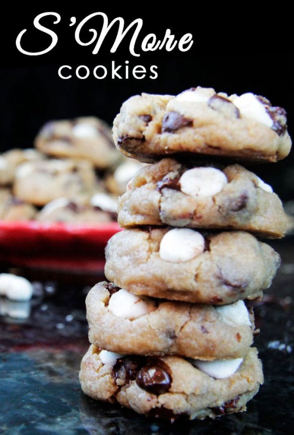 Soft and Chewy S'more Cookies